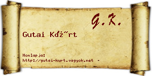 Gutai Kürt névjegykártya